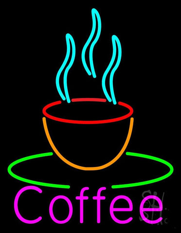 Pink Coffee Cup Neon Sign 24