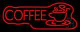Red Coffee Logo Neon Sign 13" Tall x 32" Wide x 3" Deep