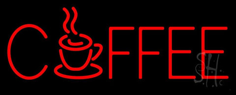 Red Coffee Mug Neon Sign 13