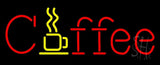 Red Coffee Neon Sign 13" Tall x 32" Wide x 3" Deep