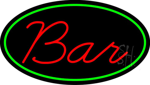 Cursive Red Bar Neon Sign 17