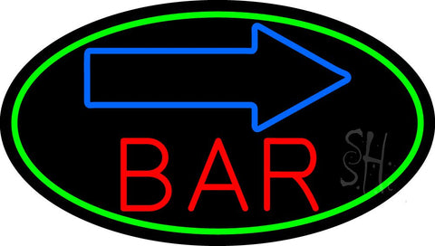 Curve Bar With Arrow Neon Sign 17