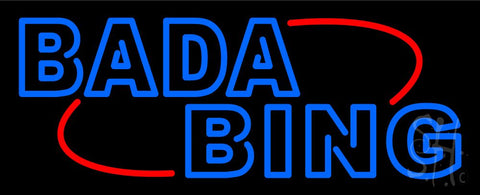 Double Stroke Blue Bada Bing Neon Sign 13