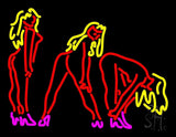 Girls Strip Neon Sign 24" Tall x 31" Wide x 3" Deep
