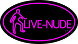 Pink Live Nudes With Girl Neon Sign 17" Tall x 30" Wide x 3" Deep