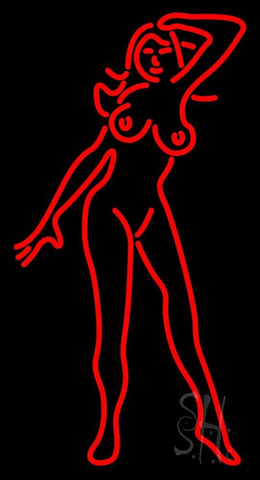 Red Strip Club Girl Neon Sign 37