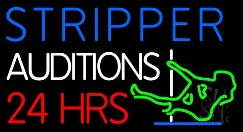 Stripper Auditions 24 Hrs Neon Sign 20
