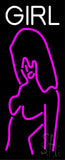 Pink Girl Strip Club Neon Sign 32" Tall x 13" Wide x 3" Deep
