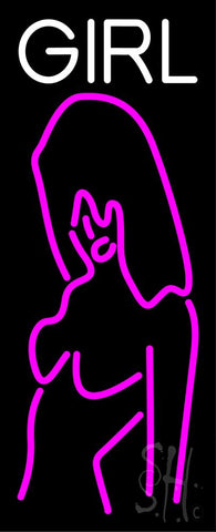 Pink Girl Strip Club Neon Sign 32