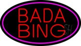 Red Bada Bing With Pink Border Club Neon Sign 17" Tall x 30" Wide x 3" Deep