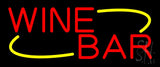 Red Wine Bar Neon Sign 10" Tall x 24" Wide x 3" Deep