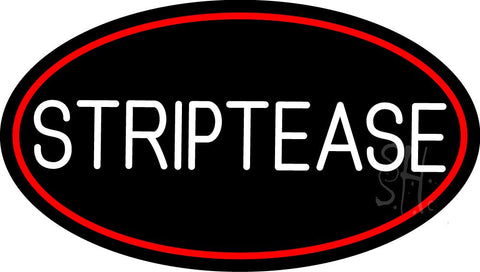 Striptease With Red Border Neon Sign 17