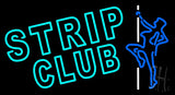 Turquoise Strip Club Neon Sign 20" Tall x 37" Wide x 3" Deep