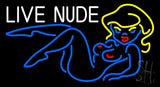White Live Nudes Girl Neon Sign 20" Tall x 37" Wide x 3" Deep