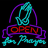 Open For Prayer Neon Sign 24" Tall x 24" Wide x 3" Deep