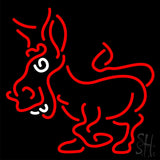 Red Donkey Logo Neon Sign 24" Tall x 24" Wide x 3" Deep