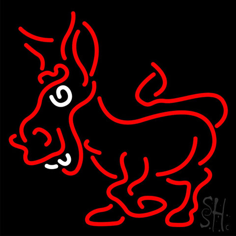 Red Donkey Logo Neon Sign 24