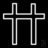 Double Cross Neon Sign 16" Tall x 16" Wide x 3" Deep