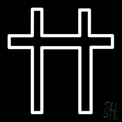 Double Cross Neon Sign 16