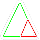 Triangles Contoured Clear Backing Neon Sign 24" Tall x 24" Wide x 1" Deep
