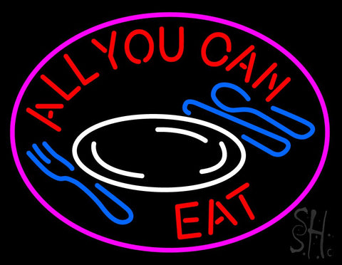 All You Can Eat Diet Catering Neon Sign 24