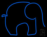Blue Elephant Neon Sign 24" Tall x 31" Wide x 3" Deep