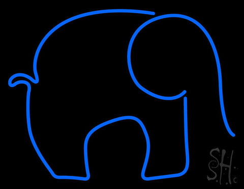 Blue Elephant Neon Sign 24
