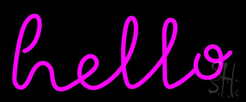 Pink Hello Neon Sign 10