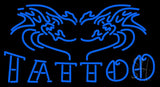 Blue Tattoo Logo Neon Sign 20" Tall x 37" Wide x 3" Deep