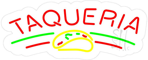 Taqueria Contoured Clear Backing Neon Sign 13