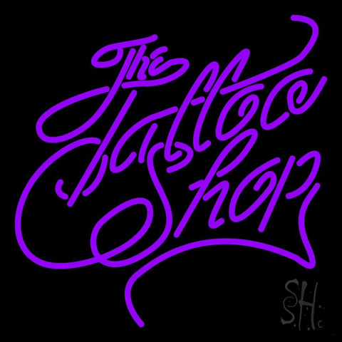 Purple The Tattoo Shop Neon Sign 24