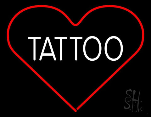 Tattoo Heart Neon Sign 24