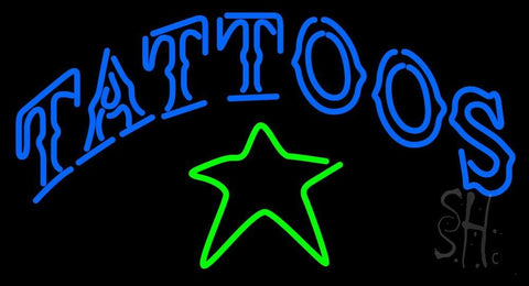 Tattoos With Star Logo Neon Sign 20