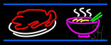 Food Restaurant Logo Neon Sign 13" Tall x 32" Wide x 3" Deep