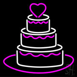 Anniversary Cake Neon Sign 24" Tall x 24" Wide x 3" Deep
