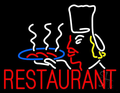 Restaurant Chef Logo Neon Sign 24