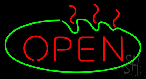Green Oval Open Neon Sign 20