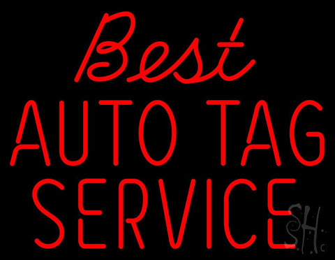 Best Auto Tag Service Neon Sign 24 