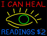 I Can Heal Readings With Eye Neon Sign 24 " Tall x  31 " Wide x 3" Deep