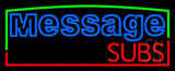 Custom Subs Neon Sign 13" Tall x 32" Wide x 3" Deep