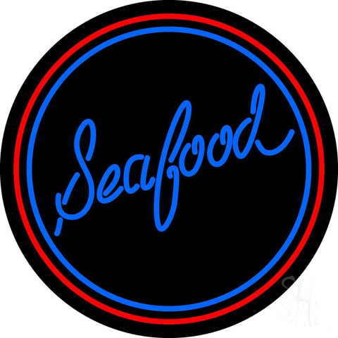 Round Seafood Neon Sign 26