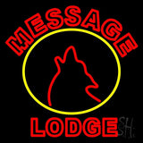 Custom Made Double Stroke Red Lodge Neon Sign 24" Tall x 24" Wide x 3" Deep