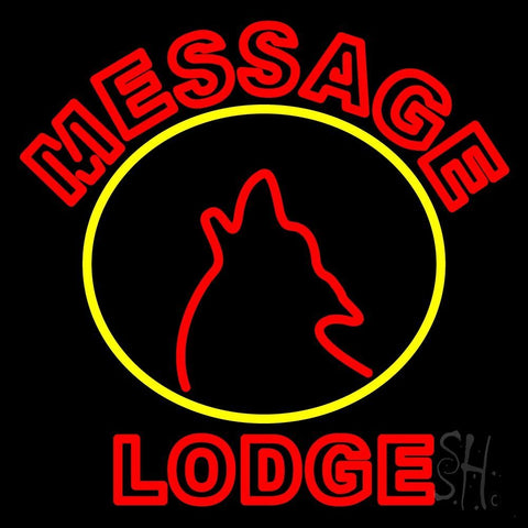 Custom Made Double Stroke Red Lodge Neon Sign 24
