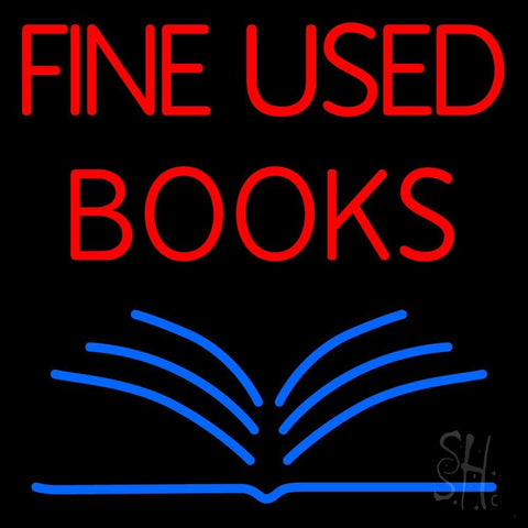 Red Fine Used Books Neon Sign 24