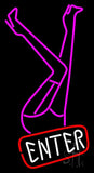 Strip Girl Enter Logo Neon Sign 20" Tall x 37" Wide x 3" Deep
