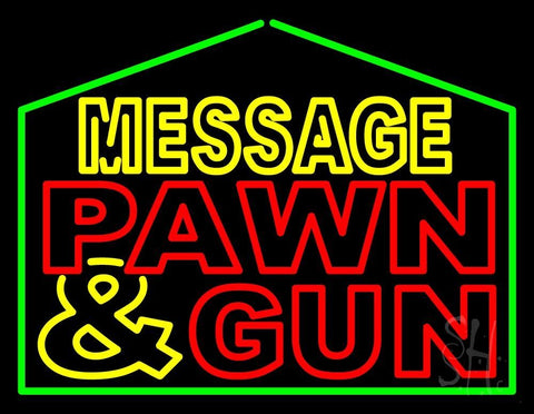 Custom Pawn And Gun Neon Sign 24