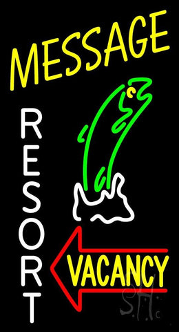 Custom Resort Vacancy With Fish Neon Sign 37