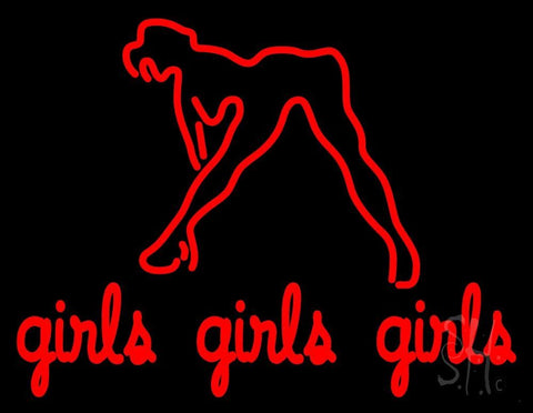 Girls Girls Girls Strip Club Neon Sign 24