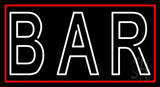 Double Stoke Decorative Bar With Red Border Neon Sign 20" Tall x 37" Wide x 3" Deep
