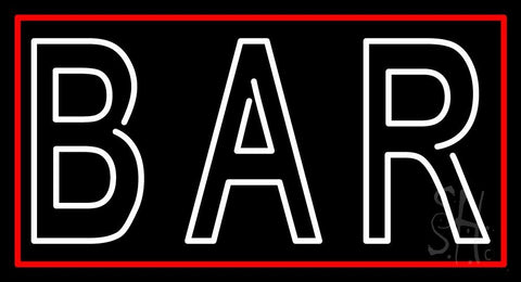 Double Stoke Decorative Bar With Red Border Neon Sign 20